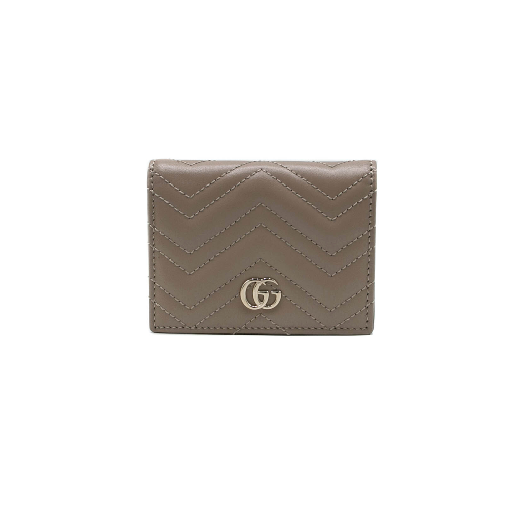 Gucci GG Marmont Card Case Wallet Beige 466492