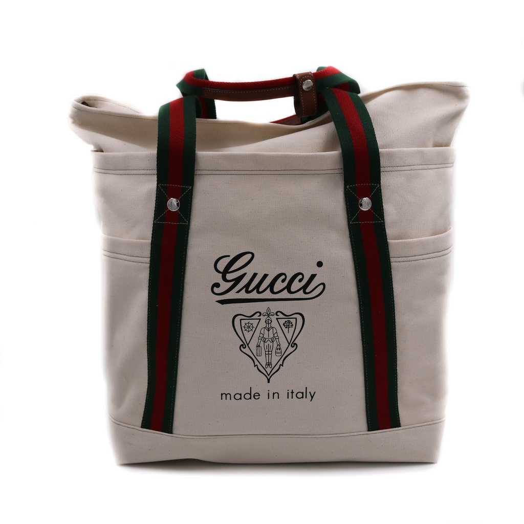 Gucci Printed Canvas Large Tote Bag In Off White 816863