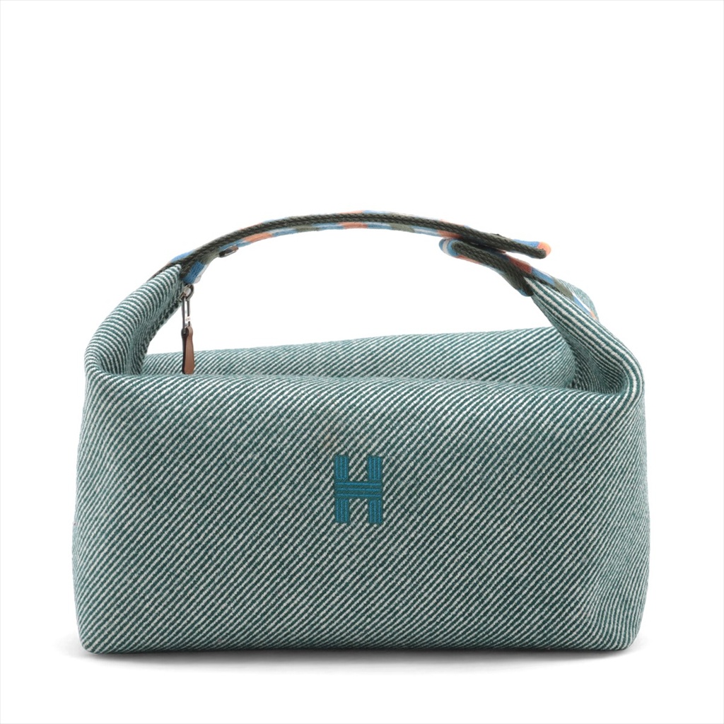 [Hermes-20892] Hermes Bride A Brac GM Wool Bag Navy Blue 