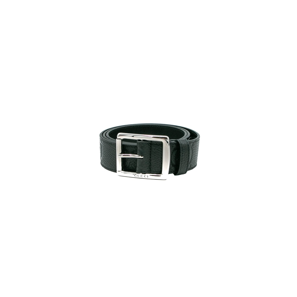 Gucci GG Rubber-Effect Leather Belt 761567 In Size 90 36