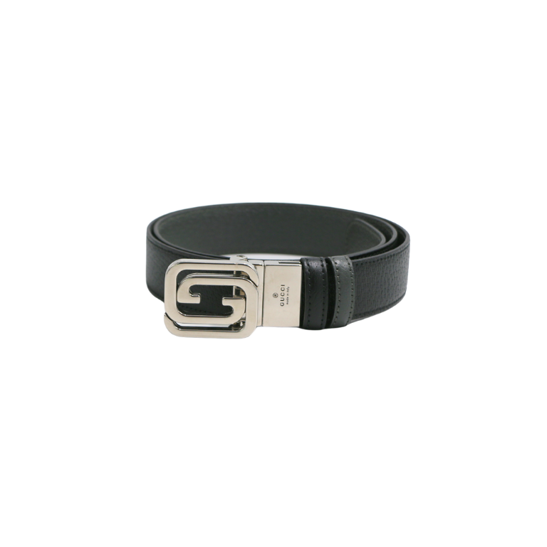 [Gucci-21287] Gucci Reversible Belt with Squared Interlocking G 715603 In Size 85 34