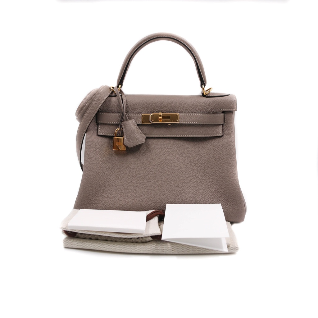[Hermes-21675] Hermès Kelly 28 Togo Leather Gold Hardware Year 2017 