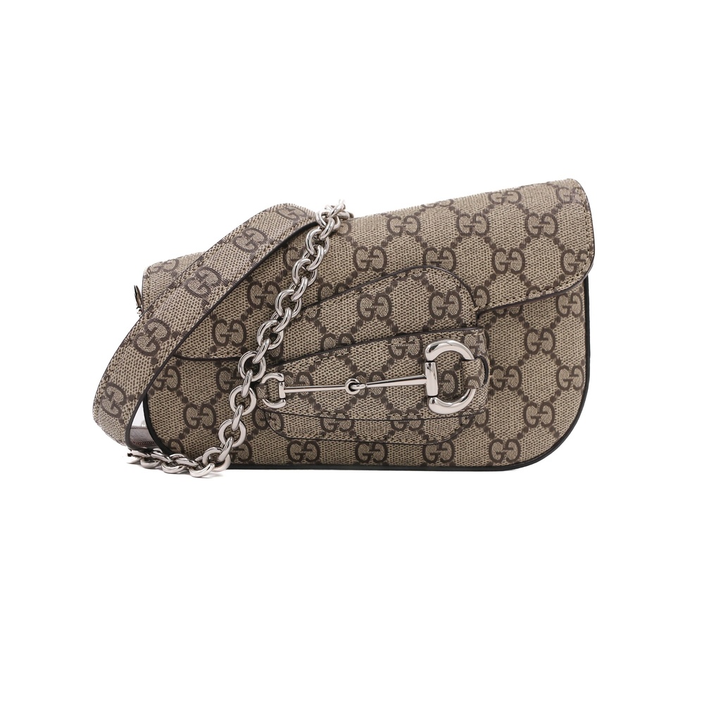 Gucci Horsebit 1955 Asymmetrical Mini Shoulder Bag Beige 774209