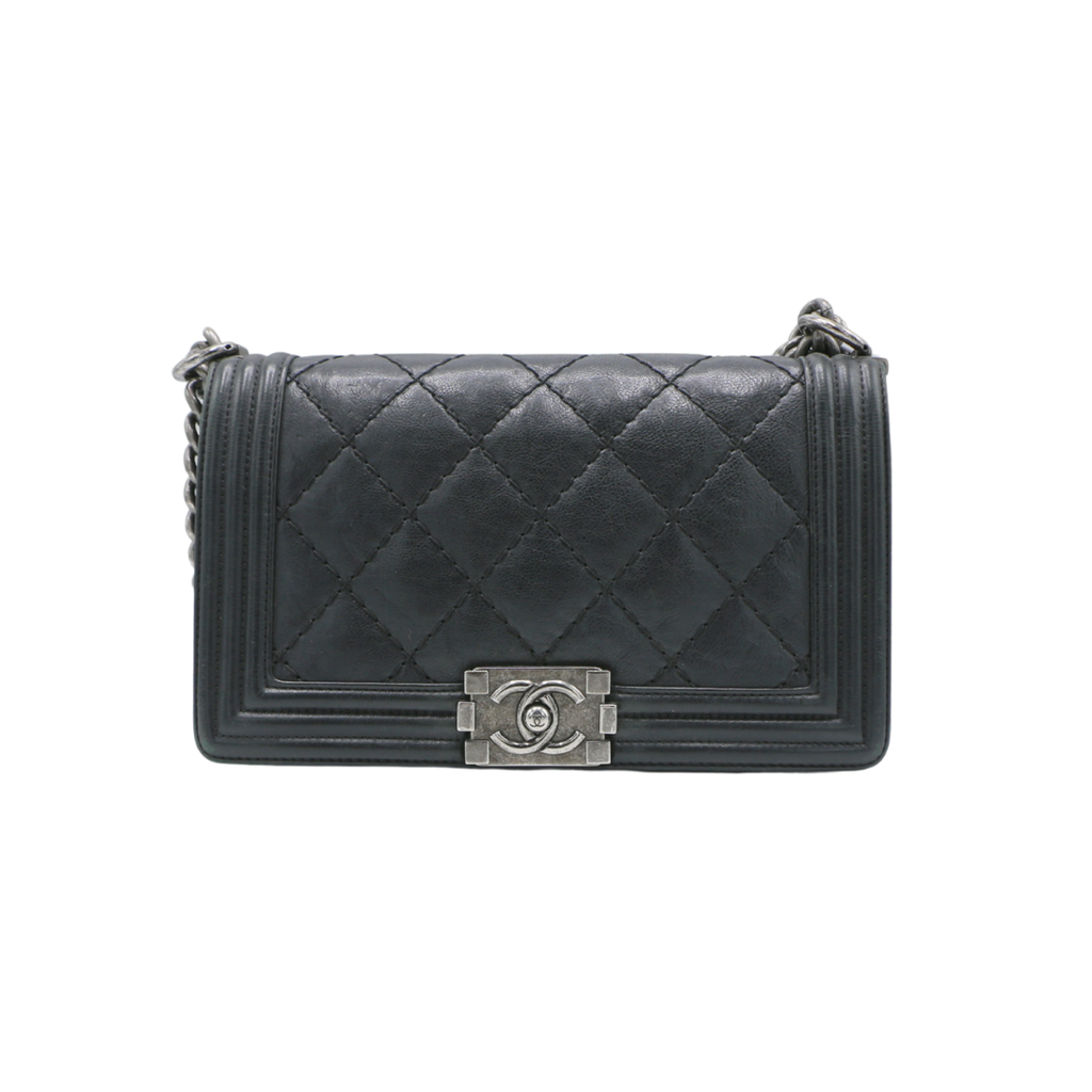 Chanel Caviar Quilted Small Boy Flap Grey
