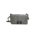 Chanel Galuchat Stingray Small Boy Flap Bag Silver