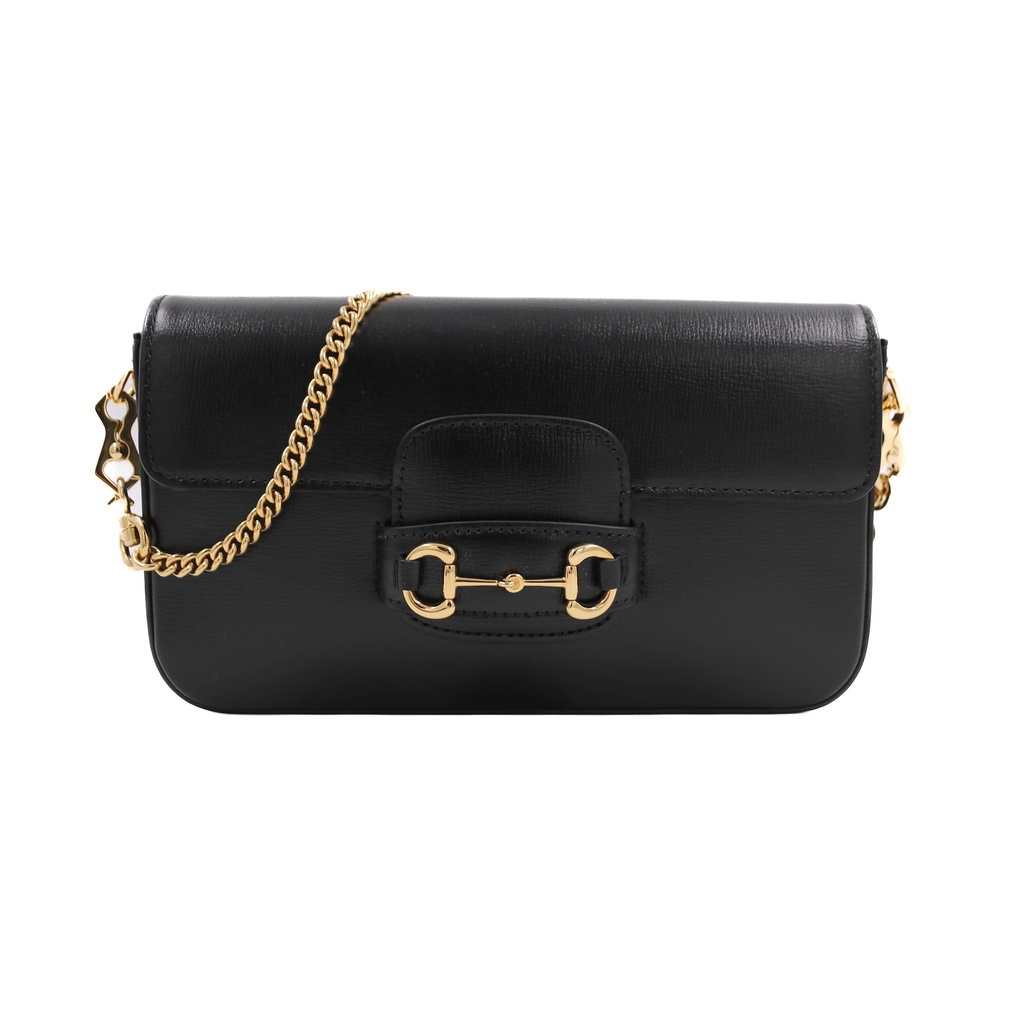 [Gucci-22717] Gucci Horsebit 1955 Small Shoulder Bag Black 752002