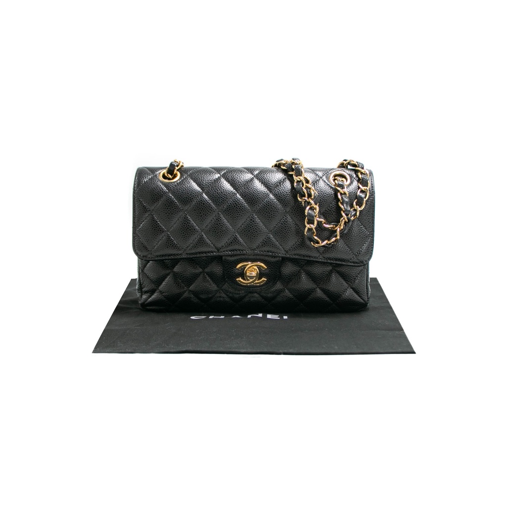 Chanel Classic Caviar Double Flap Small Black