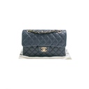 Chanel Classic Caviar Double Flap Small Navy Blue