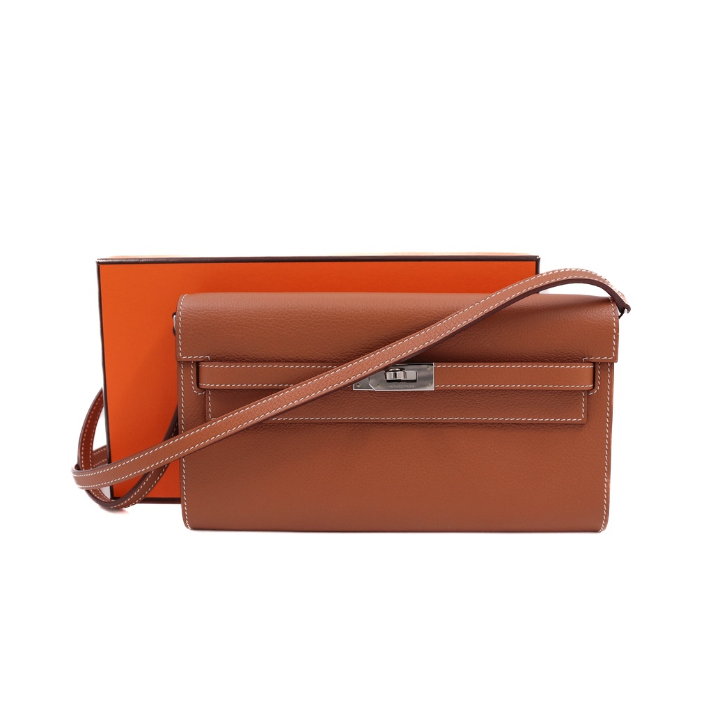 Hermes Kelly To Go Gold Brown