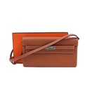 Hermes Kelly To Go Gold Brown