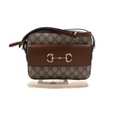 Gucci GG Supreme Horsebit Shoulder bag Brown 645454