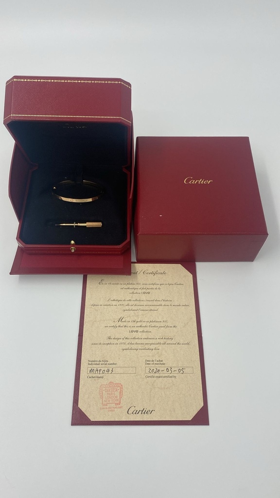 Cartier Love Bracelet SM 750PG 16 MAP043  2020