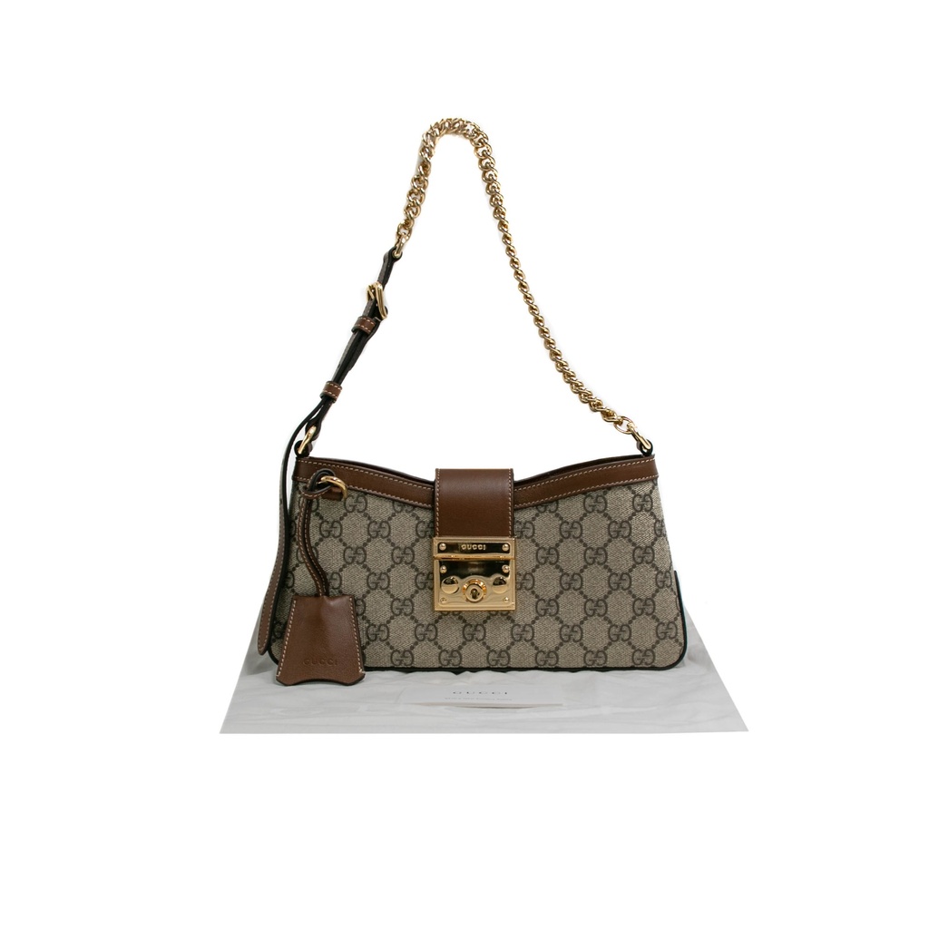 [Gucci-23797] Gucci GG Supreme Small Padlock Shoulder Bag 811705