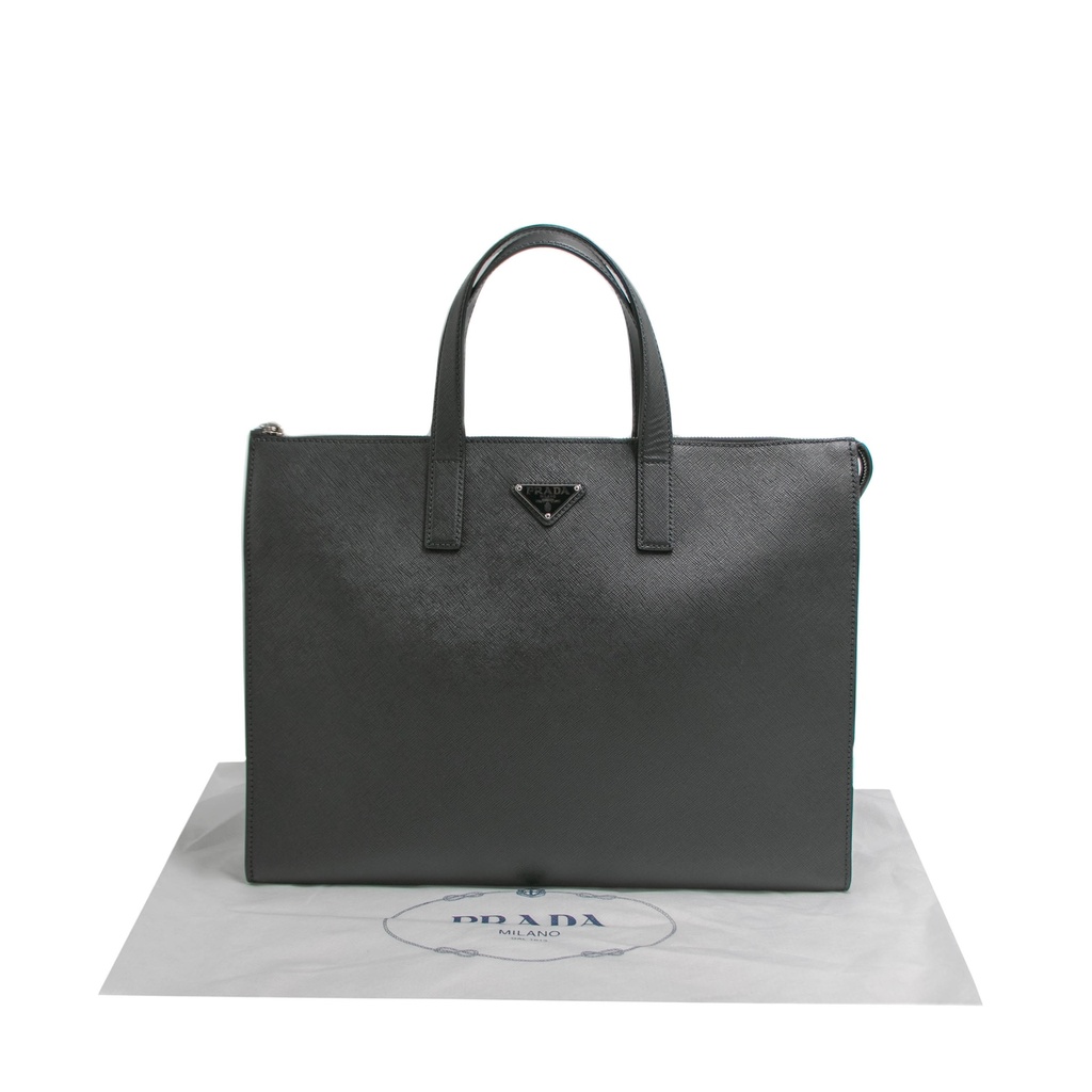 [Prada-24079] Prada Saffiano Leather Tote Bag Black 2VG039