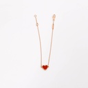 Van Cleef Sweet Alhambra Bracelet Heart Carnelian JA107995