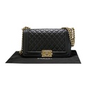Chanel Calfskin Quilted Medium Boy Flap Black