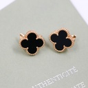 Van Cleef Vintage Alhambra Earrings 750YG Onyx JA694292 2019