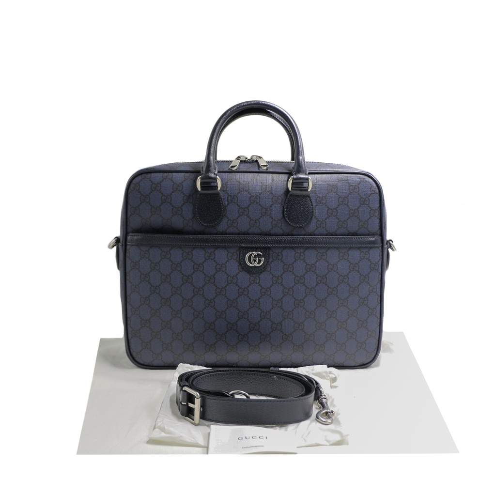 [Gucci-24915] Gucci Blue Ophidia Medium Briefcase 792116