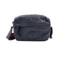 Gucci Double G Leather Messenger Bag Marine Blue 725696
