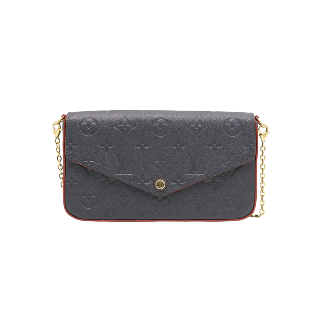[Louis-Vuitton-25287] Louis Vuitton Monogram Empreinte Leather Pochette Felicie 