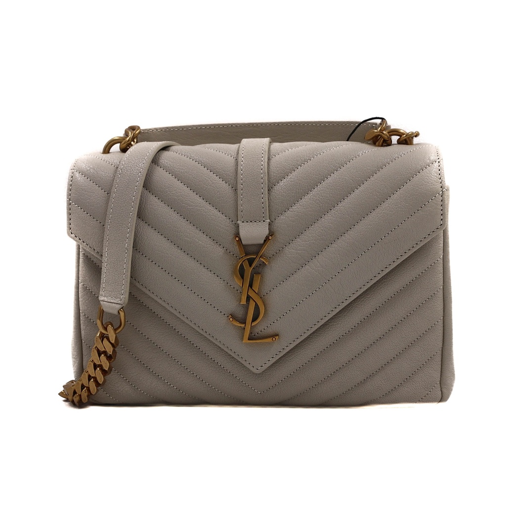 [Yves-Saint-Laur-25360] Yves Saint Laurent College Bag in White