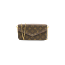 Louis Vuitton Monogram Pochette Felicie Chain Wallet Fuchsia