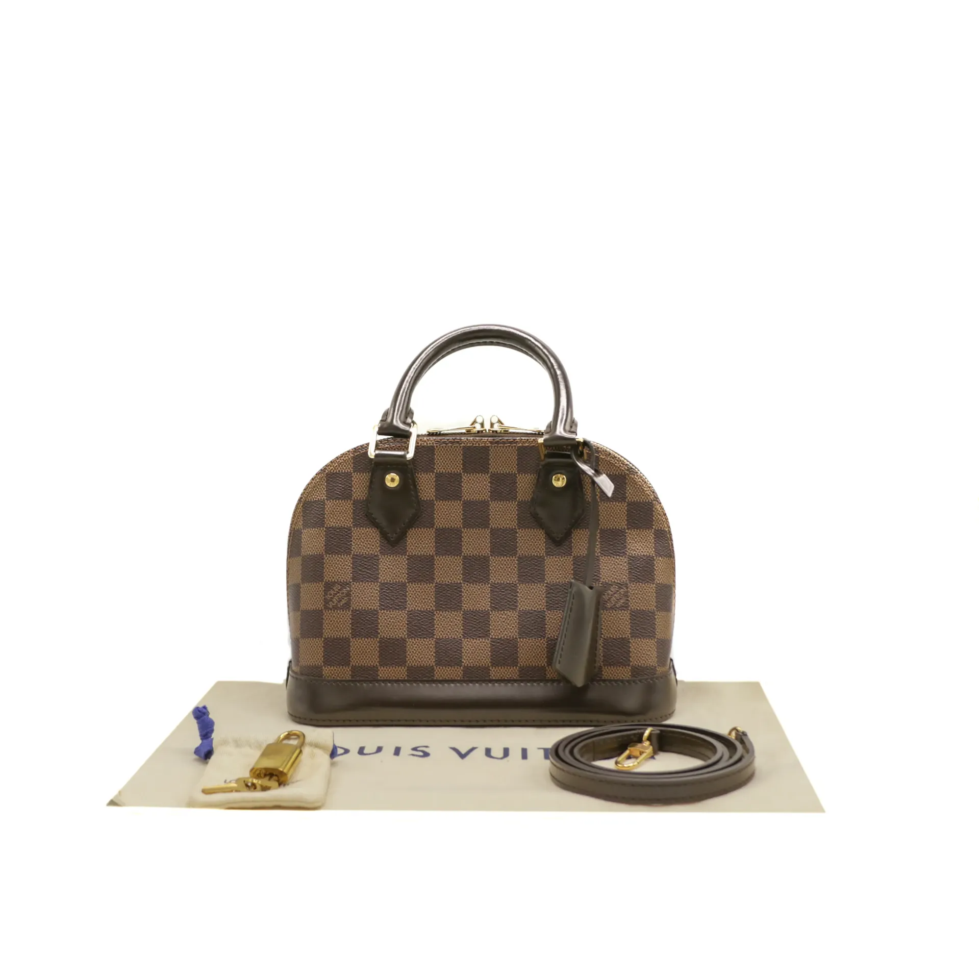 [Louis-Vuitton-25435] Louis Vuitton Damier Ebene Alma BB