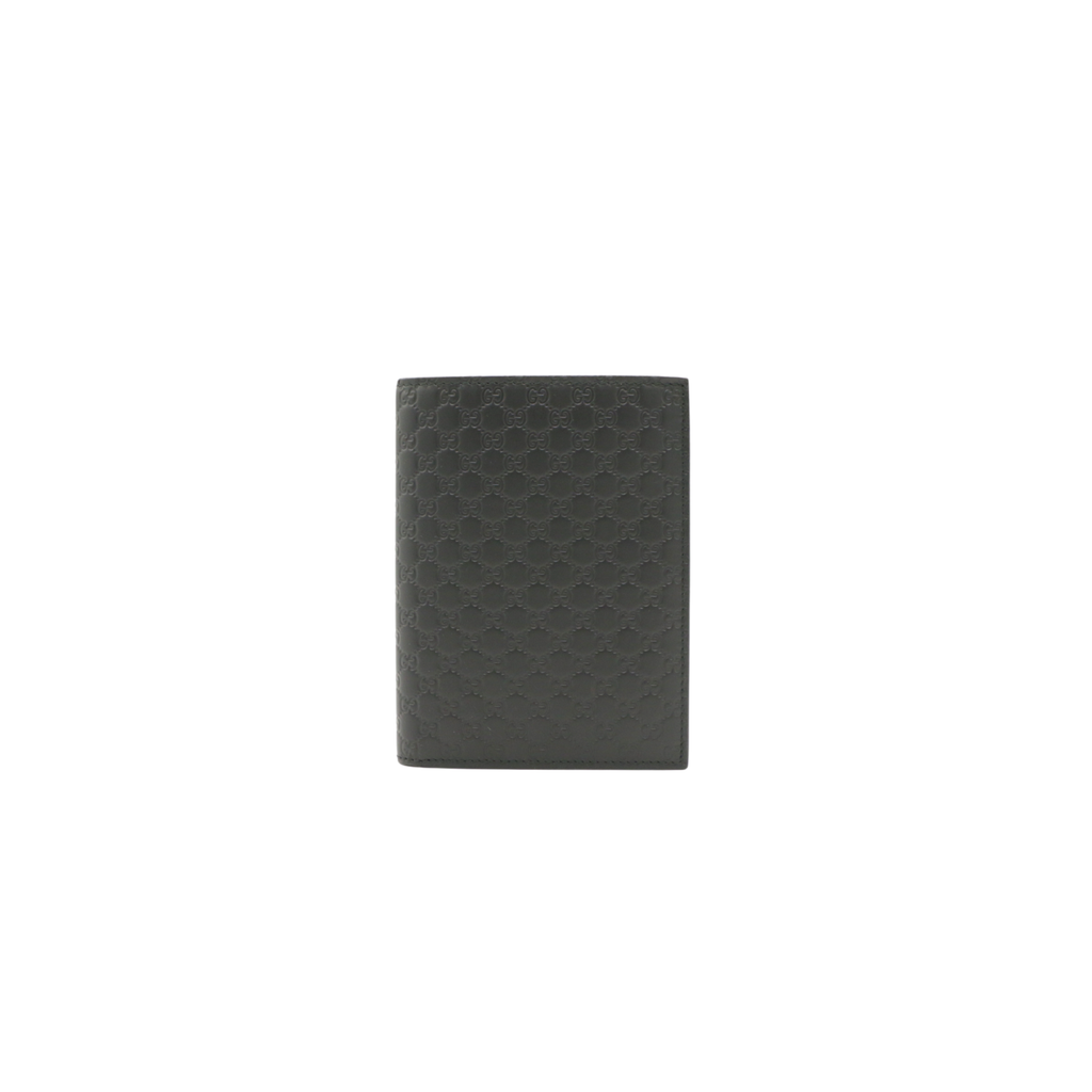 [Gucci-25528] Gucci Microguccissima Passport Holder In Black Leather