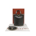 Valentino Rockstud Small Shopping Bag in Black