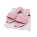 Christian Dior Dway Slide Pink Toile de Jouy Embroidered Cotton Size 38 1/2