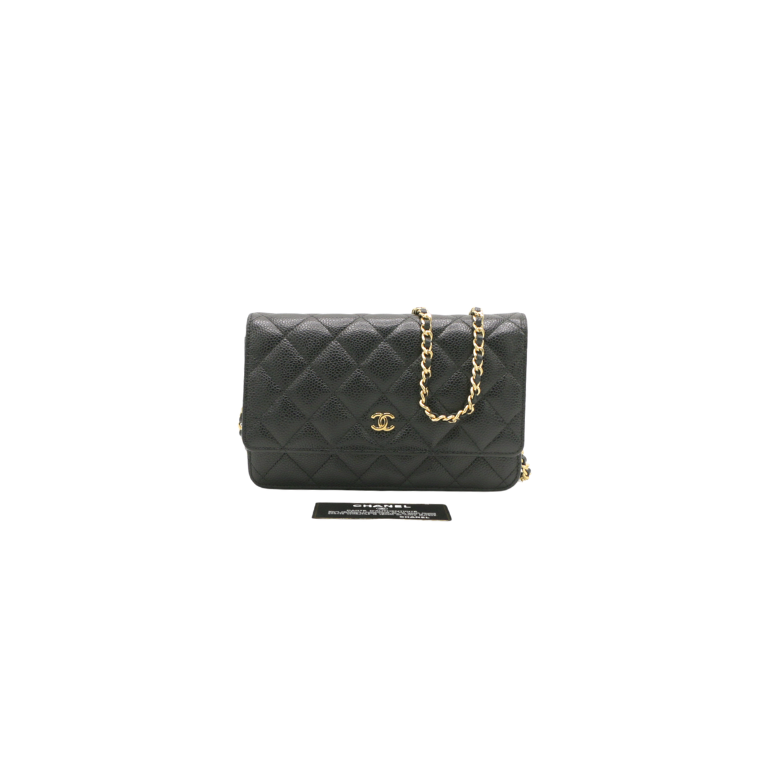 Chanel Classic Caviar Black Wallet on Chain 