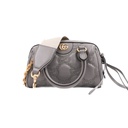 Gucci GG Matelassé Grey Leather Top Handle Bag 702251