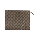 Gucci Beige and Ebony Horsebit Striped Pouch 774345