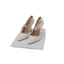 Christian Dior J'adior Slingback Pump White Embroidered Cotton Size 38