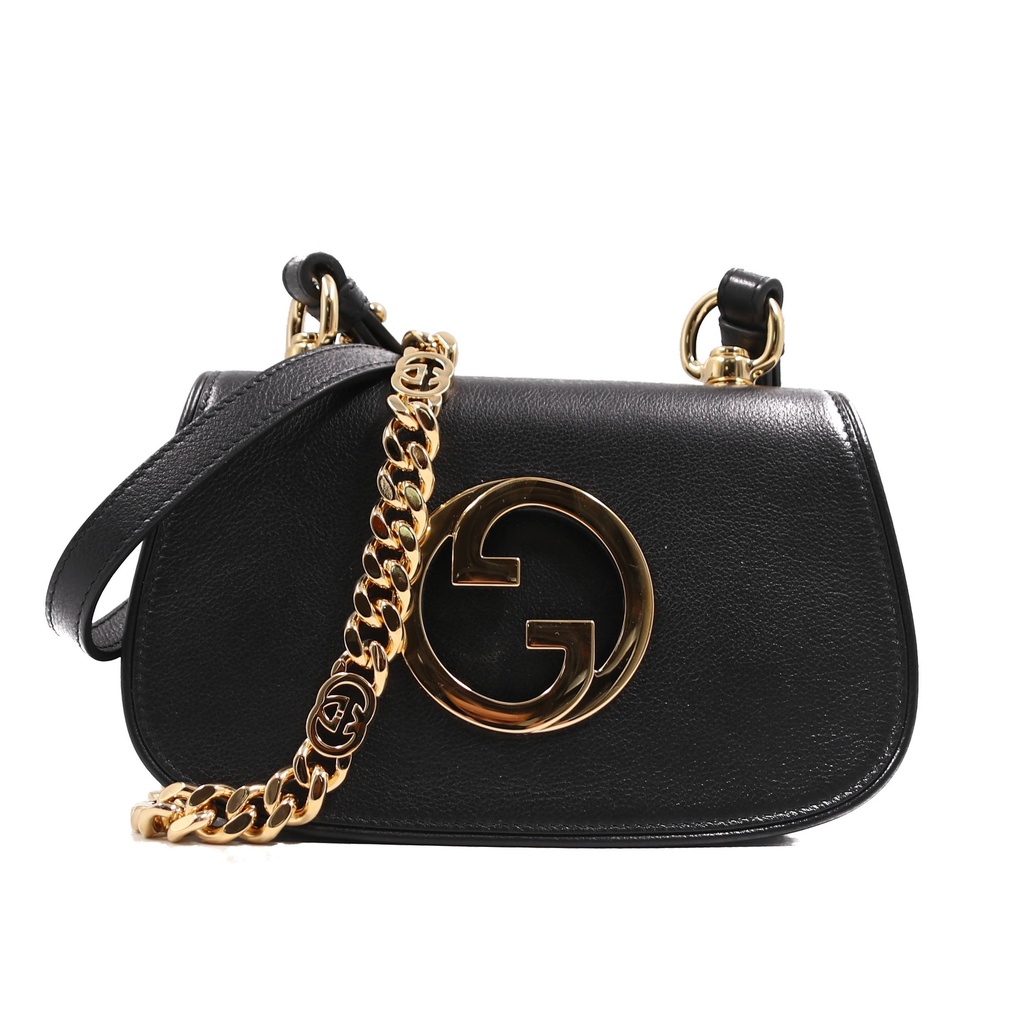 Gucci Blondie Mini Leather Shoulder Bag in Black 724645