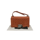 Chanel Medium Boy Flap Bag Caviar Leather Silver Hardware