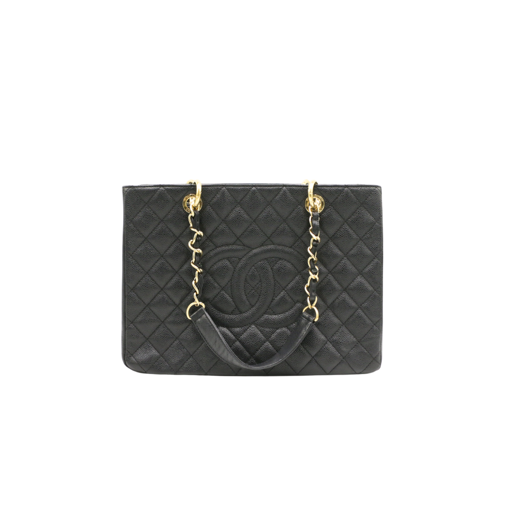 [CHANEL-26783] Chanel Grand Shopping Caviar Black Tote Bag 