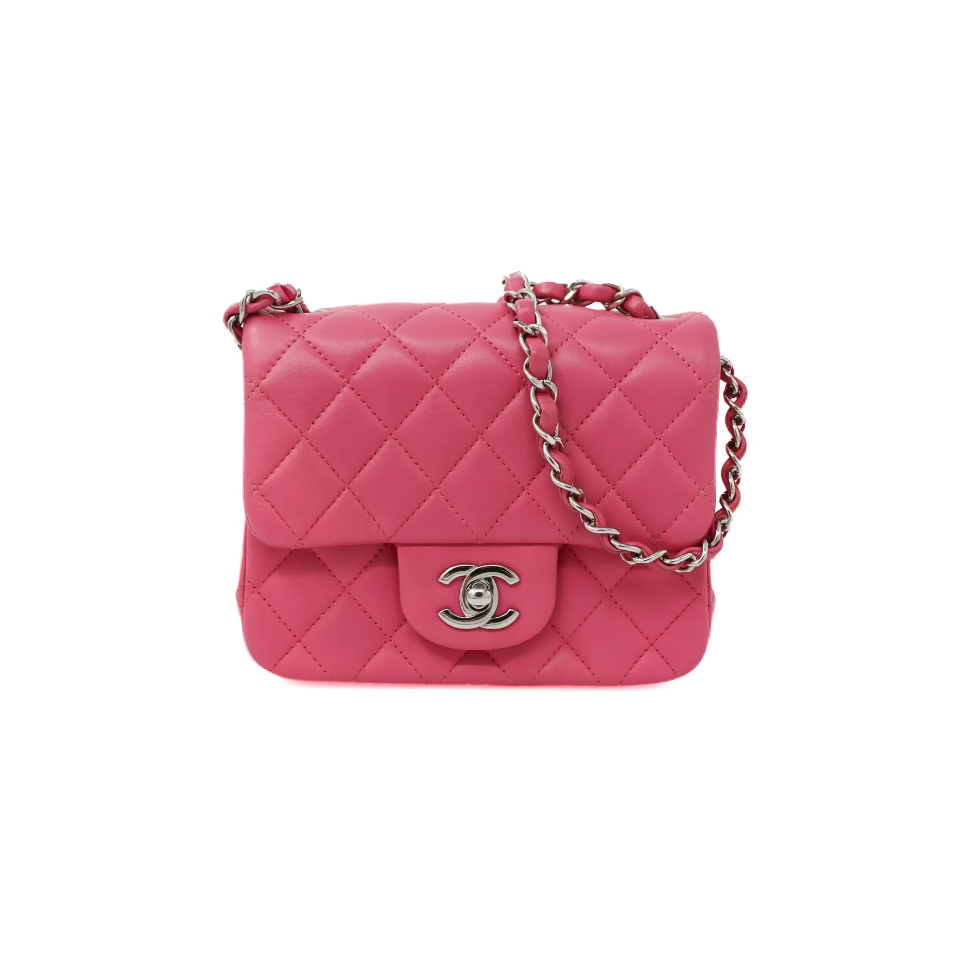 Chanel Mini Classic Square Flap Bag Pink