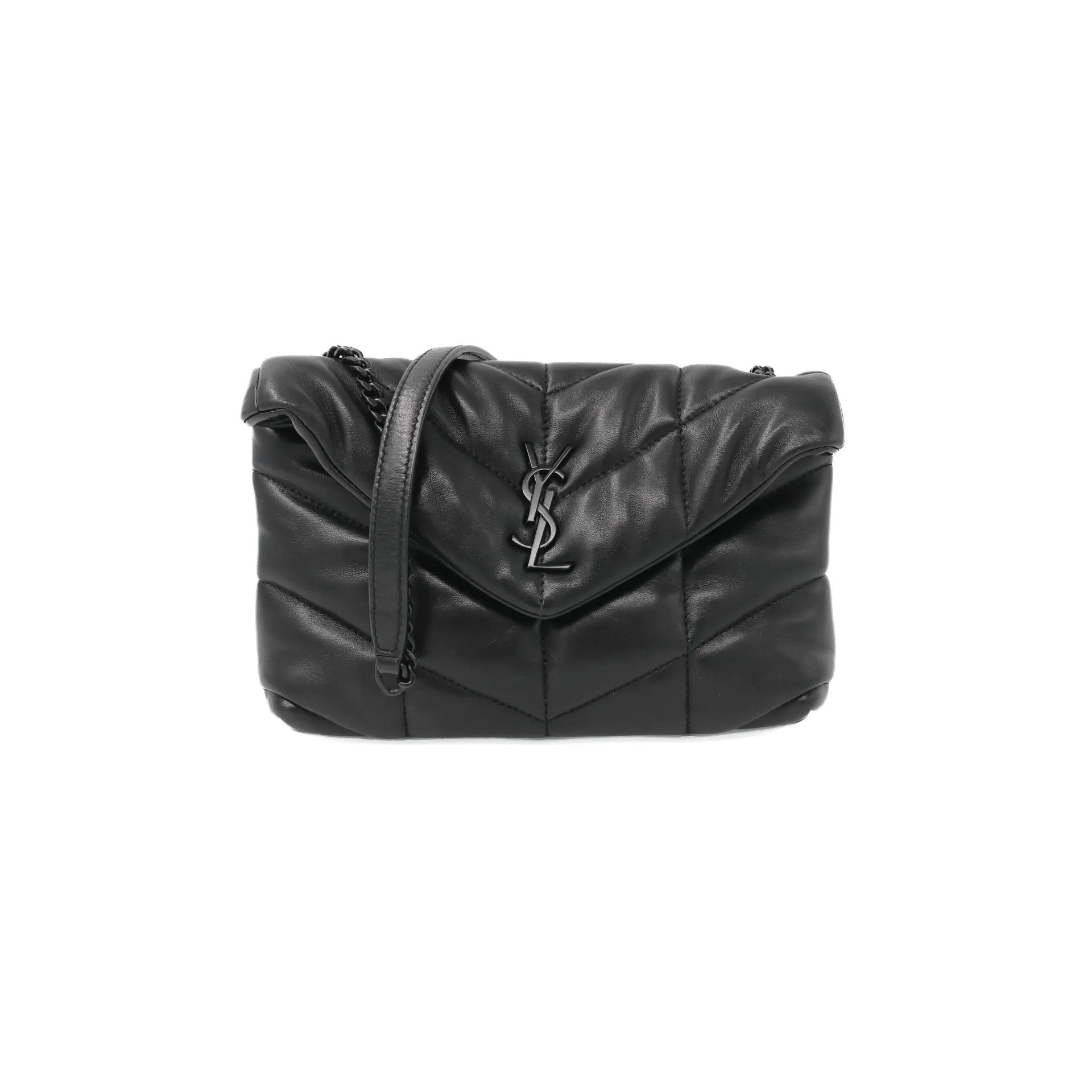 [Yves-Saint-Laur-28235] Yves Saint Laurent Toy Puffer Quilted Lambskin Shoulder Bag