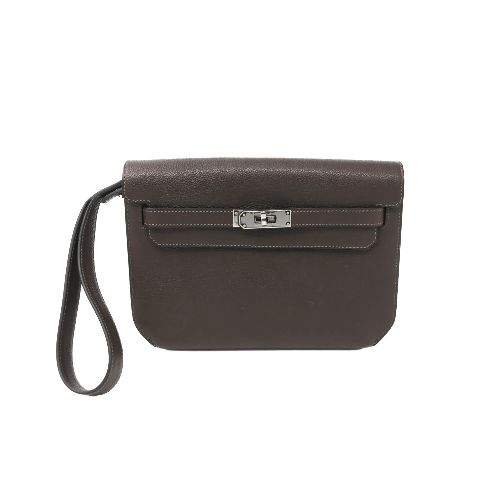 [Hermes-28284] Hermes Kelly Depeches 25 Brown Z
