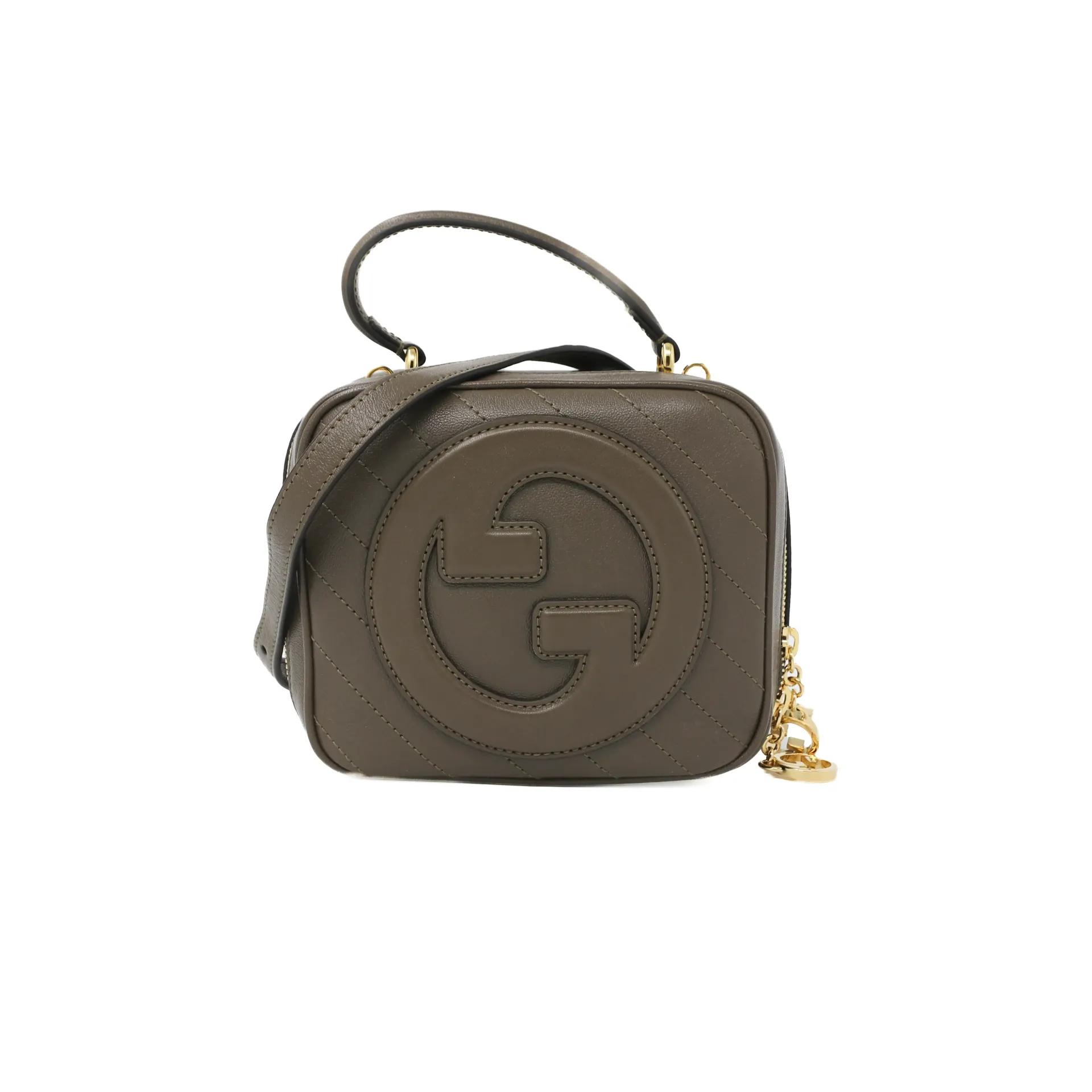 Gucci  Blondie Khaki Brown Shoulder Bag  744434