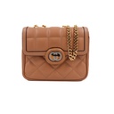 Gucci Shoulder Bag Deco Leather Beige Gold 741457
