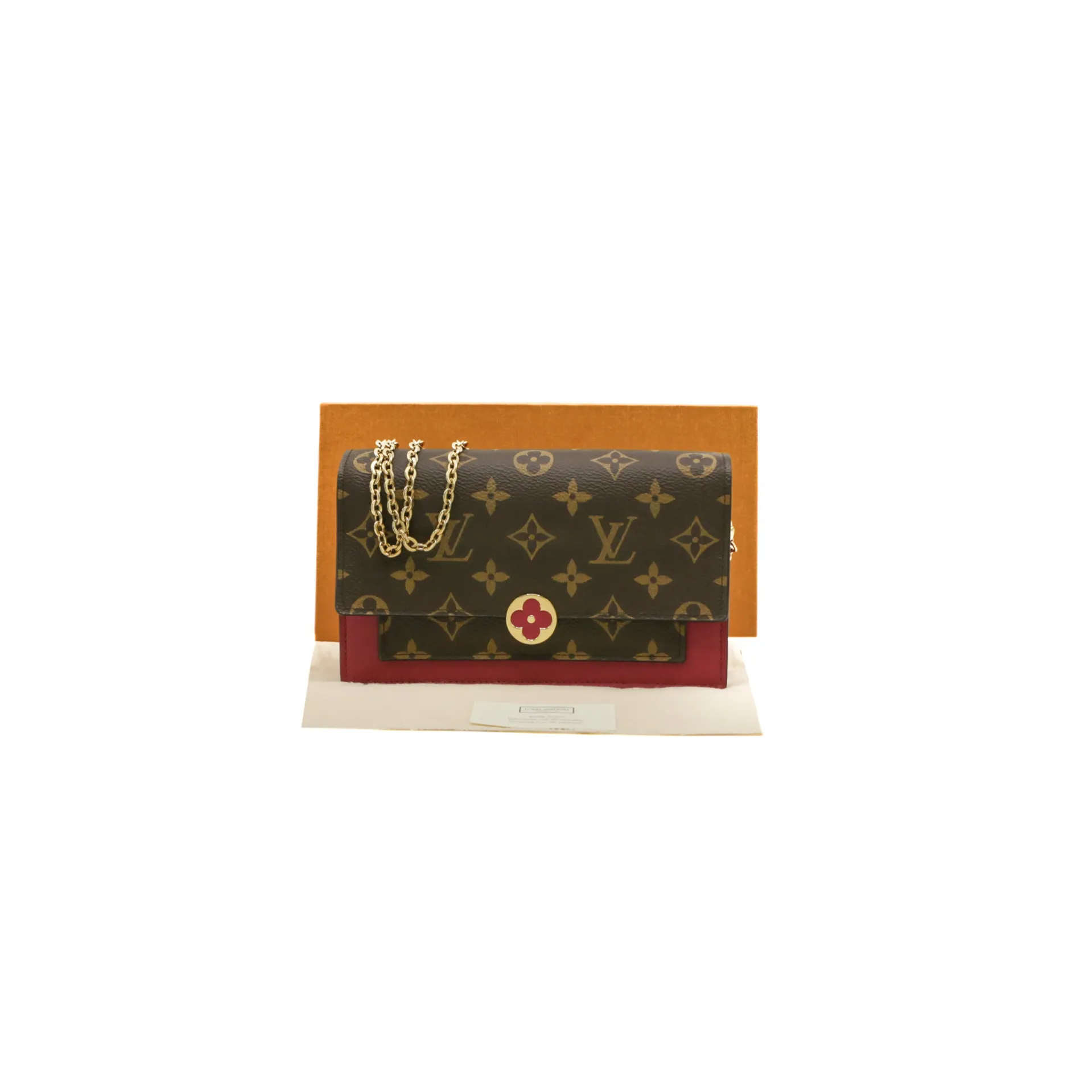 Louis Vuitton Monogram Flore Chain Wallet