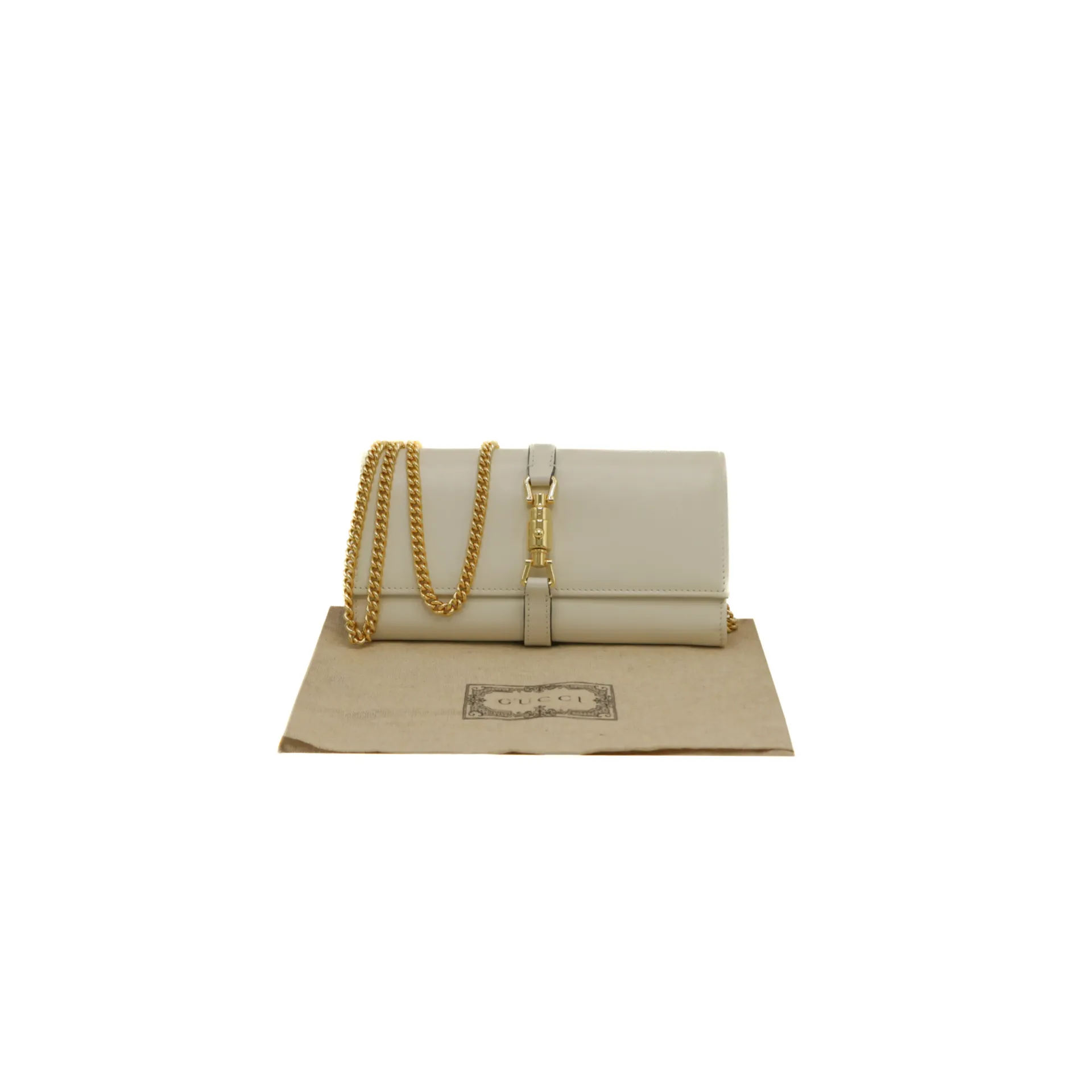 Gucci Jackie 1961 Chain Wallet Dirty White 652681