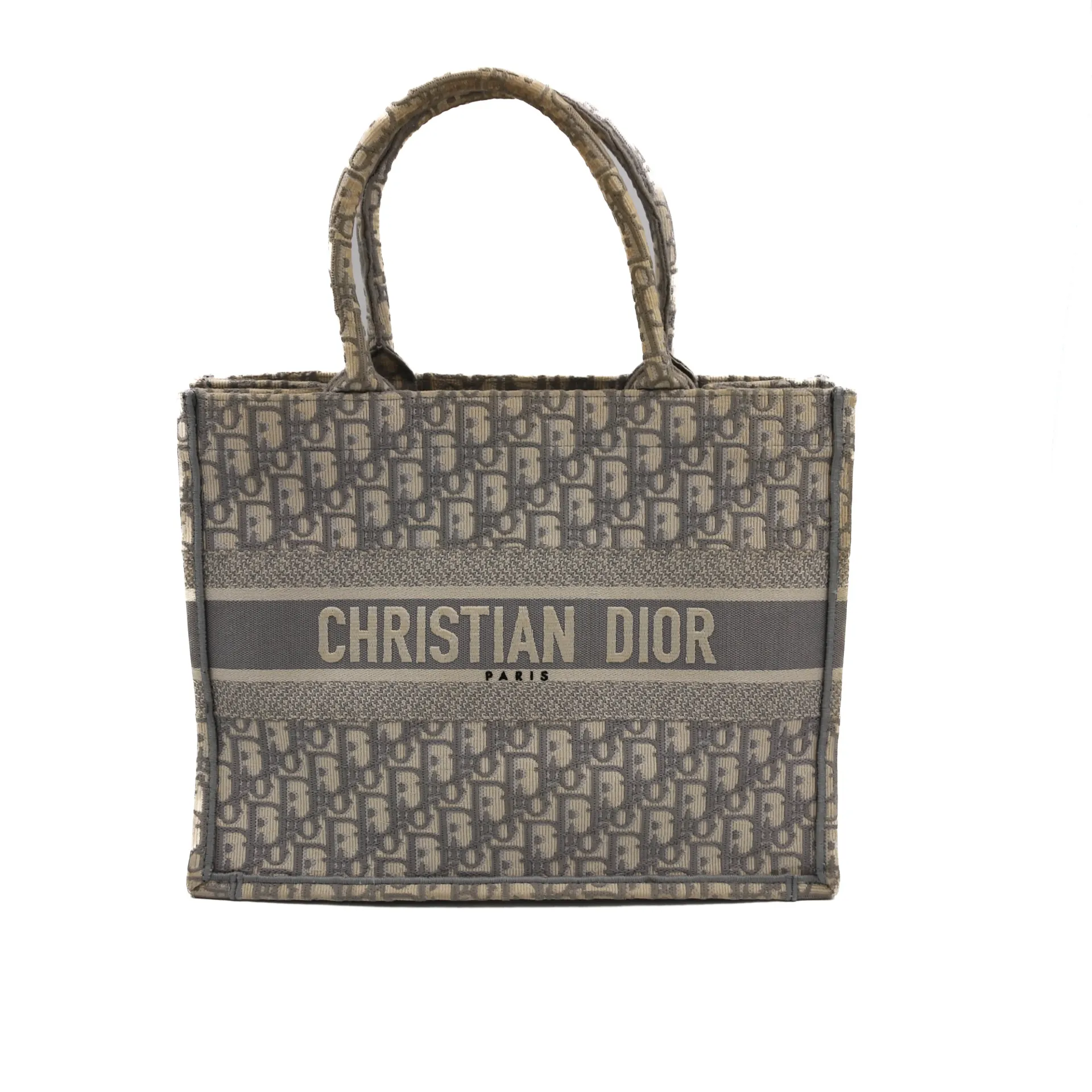 Christian Dior Oblique Medium Book Tote Grey