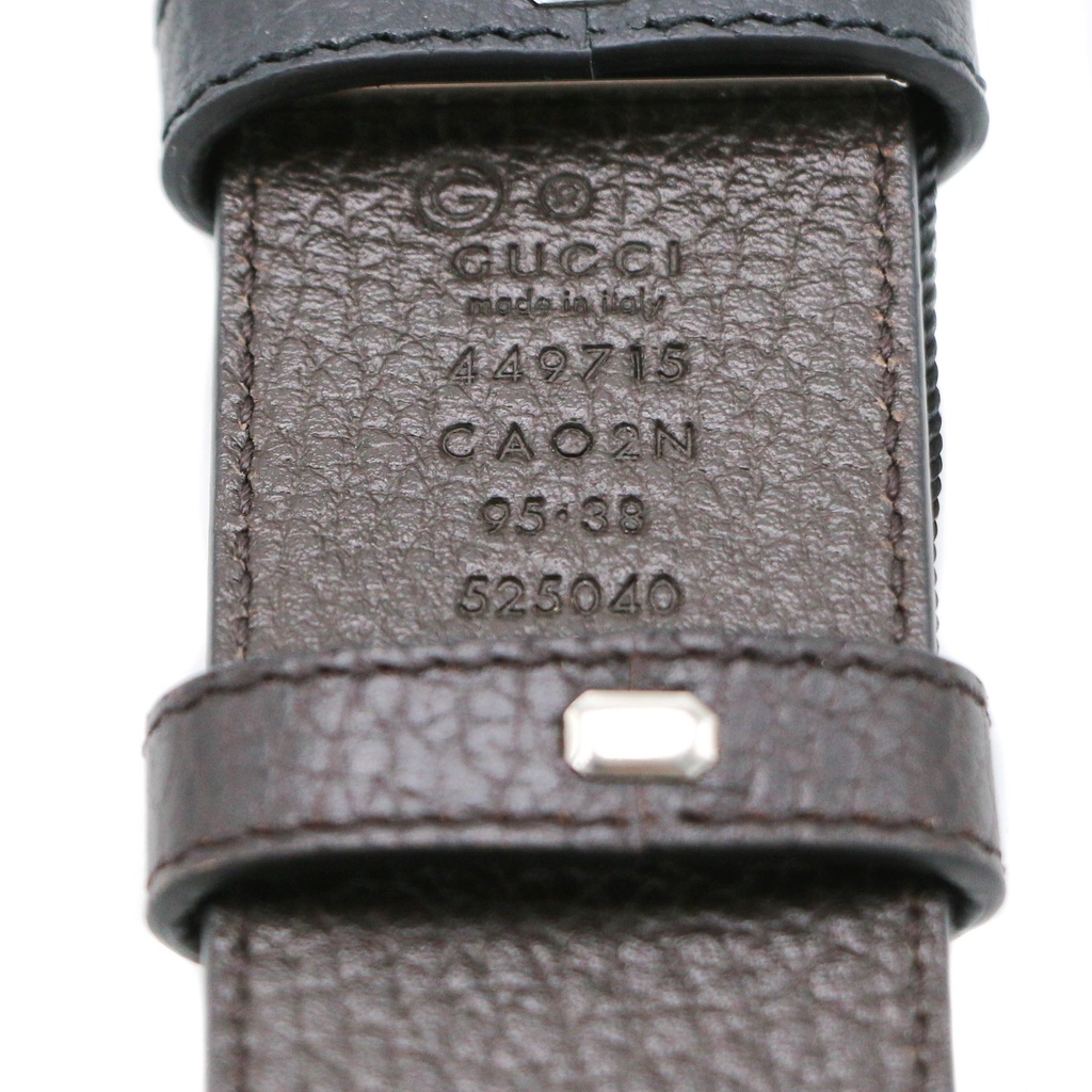 Gucci Reversible Black Leather Belt 95 38 449715