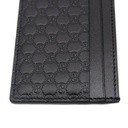 Gucci Microguccissima Black Leather Card Case Wallet 262837