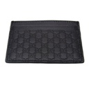 Gucci Microguccissima Black Leather Card Case Wallet 262837