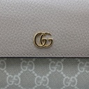 Gucci GG Marmont Leather Continental Wallet Beige 456116