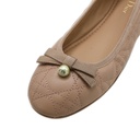 Christian Dior Ballet Flat Nude Quilted Cannage Calfskin Size 38